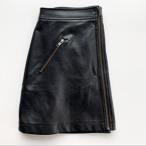Black Leather Mini Skirt